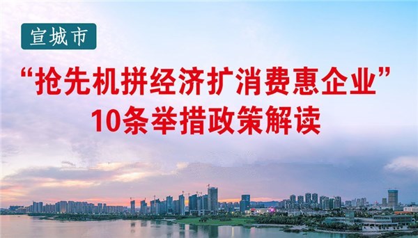 宣城市“抢先机拼经济扩消费惠企业”10条举措政策解读